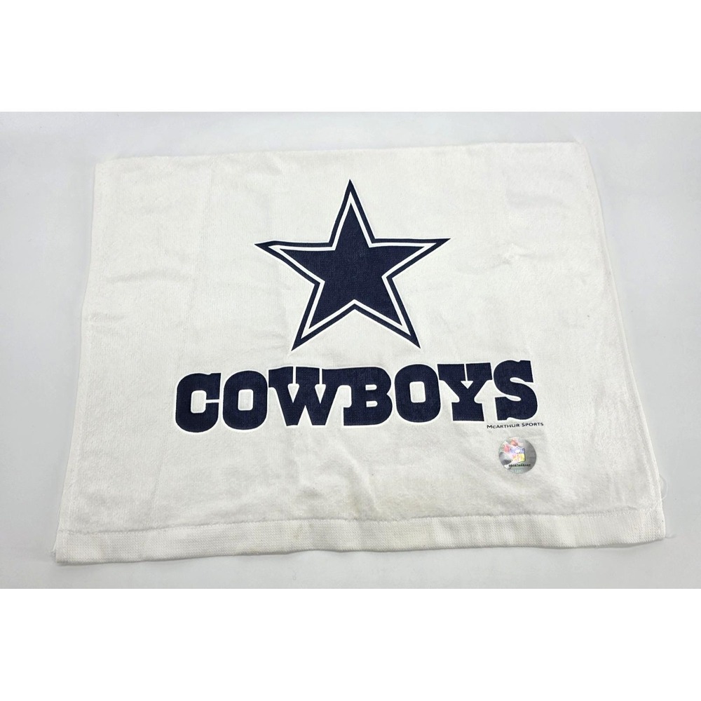 Vintage Dallas Cowboys NFL Rally Towel McArthur Sports White Blue 100% Cotton